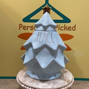 Rae Dunn PEACE Christmas Tree Canister